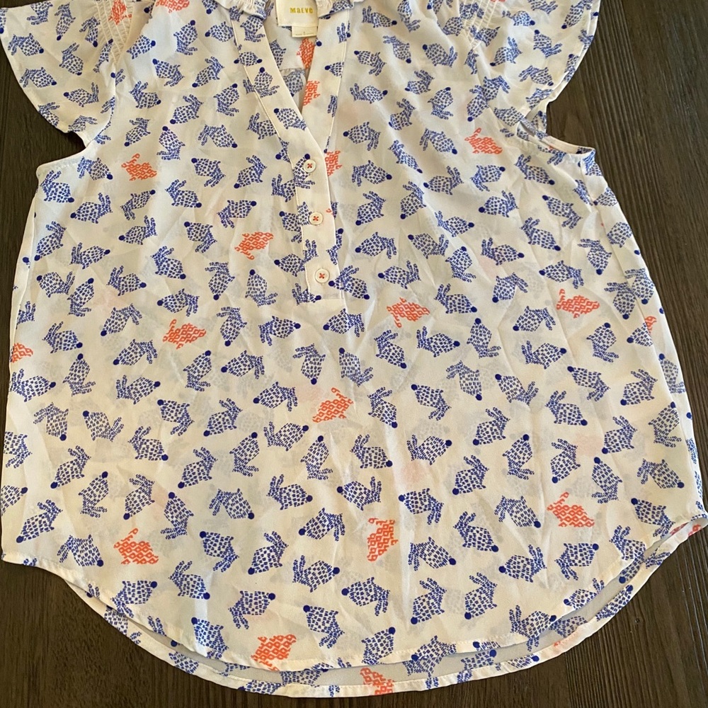 Maeve Hop Along Blouse 0 Top Anthropologie Bunny - Picture 5 of 13